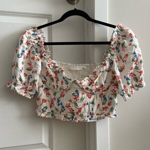 ASTR the Label Feronia Top in Red Multi Floral